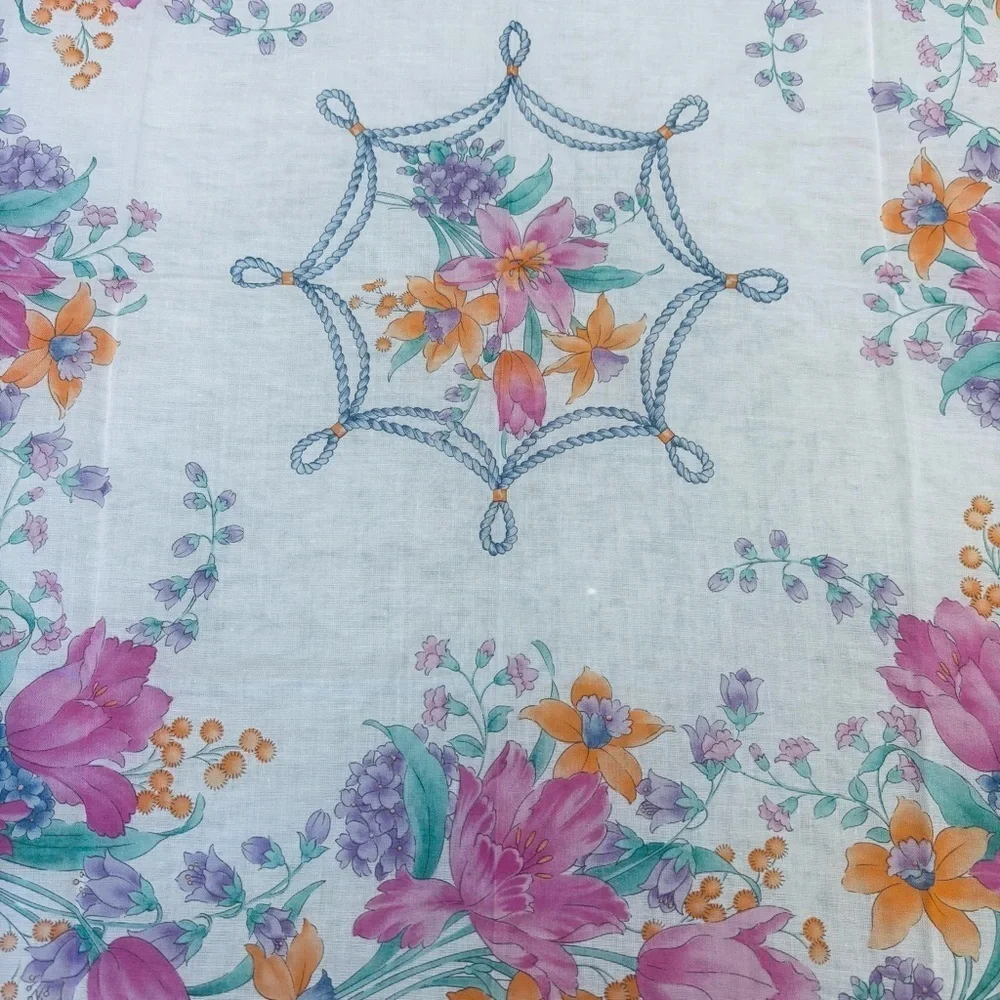 Giovanni Valentino Cotton Multicolor Handkerchief/Bandanna/Scarf 18”